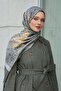Black-Silver Tufted Ethnic Cashmere Silk Shawl - 2