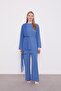 Indigo Stone Embroidered Chiffon Double Set - 2