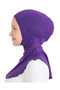 Women's Neck Collar Hijab Hijab Practical Sports Bonnet - Purple - 2