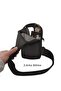 Men's Cross Shoulder Bag 2 Compartments Black Chest Basic Plain Bodybag Daily Bag - 6