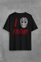 Friday The 13th Friday The 13th 13 Back Front Printed Oversize T-Shirt Unisex T-shirt - 2
