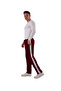 Men's Side White Burgundy Sweatpants (with Large Size Option) - 3