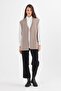 Women's Sand Embossed Plaid Vest - 2