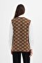 Women's Mink Monogram Patterned Pocket Knitwear Kilim Mother Vest - 5