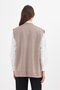 Women's Sand Embossed Plaid Vest - 5