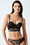6114 Black Color Padded Bra Panties Set of 2 - 3