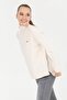 Women's Cream Melange Basic Sweater - 4