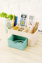 2-Piece Makeup Jewelry Organizer with Green Pink Mini Drawers - 7 Compartments - 2