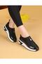 Vidor Black Colored Parachute Fabric Stone Walking Shoes