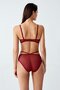 6110 Burgundy Color Padded Bra Panties Set of 2 - 2