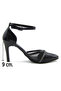 Kaylee Black Patent Leather Mesh Stone Stiletto - 3