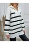 Butikcim Oversize Knitwear Sweater Stylish and Zippered Collar - 4