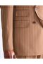 Italian Style Slim Fit Striped Double-Breasted Jacket Trousers Suit Brown T13065 - 6