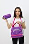 Butterfly Themed Girl's 3-Piece School Bag Set - Backpack + Thermal Lunch Box + Pen Holder - 3