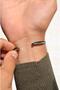 Thin Straw Weave Steel Men's Bracelet Black and Silver Color - 4