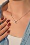 Silver Color Steel Letter Necklace K