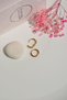 Gold Color Steel Hoop Earrings Mini Size - 3