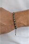 Mix Gray Dark Gray Tone Thin Men's Bracelet - 2