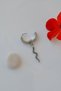 Silver Color Men's Steel Hoop Earrings with Snake Figure Snake - 4