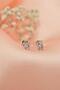 5 Mm Medium Size Solitaire Earring Silver Color - 2
