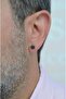 Men's Screw Circle Model Steel Earring 6 mm Silver Color