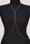 Sparkling Sequin Steel Body Chain Body Chain Gold Color - 5