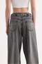 Women's High Waist Buckle Detailed Loose Fitting Wide Leg Casual Baggy Jean Blue Jeans Loose Pants - 8
