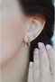 14 mm Steel Heart Model Earrings, Silver Color - 3