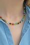 Murano Glass Mini Colorful Evil Eye Beaded Choker Necklace - 4