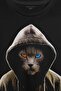 Hacker Pirate Cat with Colorful Eyes Cat Printed T-Shirt Unisex T-shirt - 2