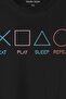 Eat Play Sleep Repeat Gamer Game Printed T-Shirt Unisex T-shirt - 2