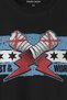 Unisex T-shirt Gloves Blue Flag CM Punk Fitness Fight Boxing Gym Sports Printed Black T-shirt - 2