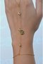 Stoned Steel Shahmaran with Clover Detail, Gold Color