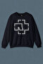 Navy Blue Sweatshirt Rock Metal Rammstein Till Lindemann Logo Printed Unisex Sweat