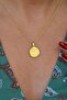 Gold Color Allah Written Necklace - 2