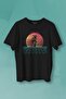 Unisex T-shirt Vaporwave Palm City Retro 80's 90's Nineties Gamer Punk Black Printed Tee