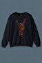Navy Blue Sweatshirt Hey There!Rock Hand Rockstar Urban Printed Unisex Sweat