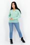 Women V-Neck Brand Logo Sweaters, Light Green - 2