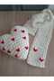 Puffy Heart Pillow and Scarf Set
