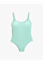 Basic Swimsuit Thin Strap U Neck - 6