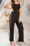 Women's Tulle Detail Viscose Pajama Set - 3