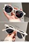 White Unisex Vintage Sunglasses - 4
