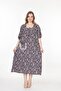 Women's Mother Size Oversize Cut Summer Short Sleeve Dress - 8