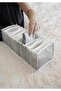 11 Compartment Foldable Drawer Accordion Organizer Medium Gray White Striped Model - 3