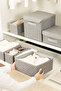 Set of 12 Herringbone Gray Children's Room Closet Laundry Drawer Organizer Storage Box Organizer - 3