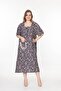 Women's Mother Size Oversize Cut Summer Short Sleeve Dress - 5