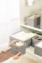 Set of 12 Herringbone Gray Children's Room Closet Laundry Drawer Organizer Storage Box Organizer - 7