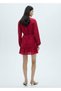Hole Detailed Ruffle Dress - 4