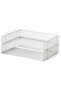 A4 High School - White 2 Tier Mesh Steel File Document Rack - 2