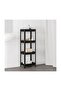 4-Tier Black Compartment Bathroom Shelf Organizer